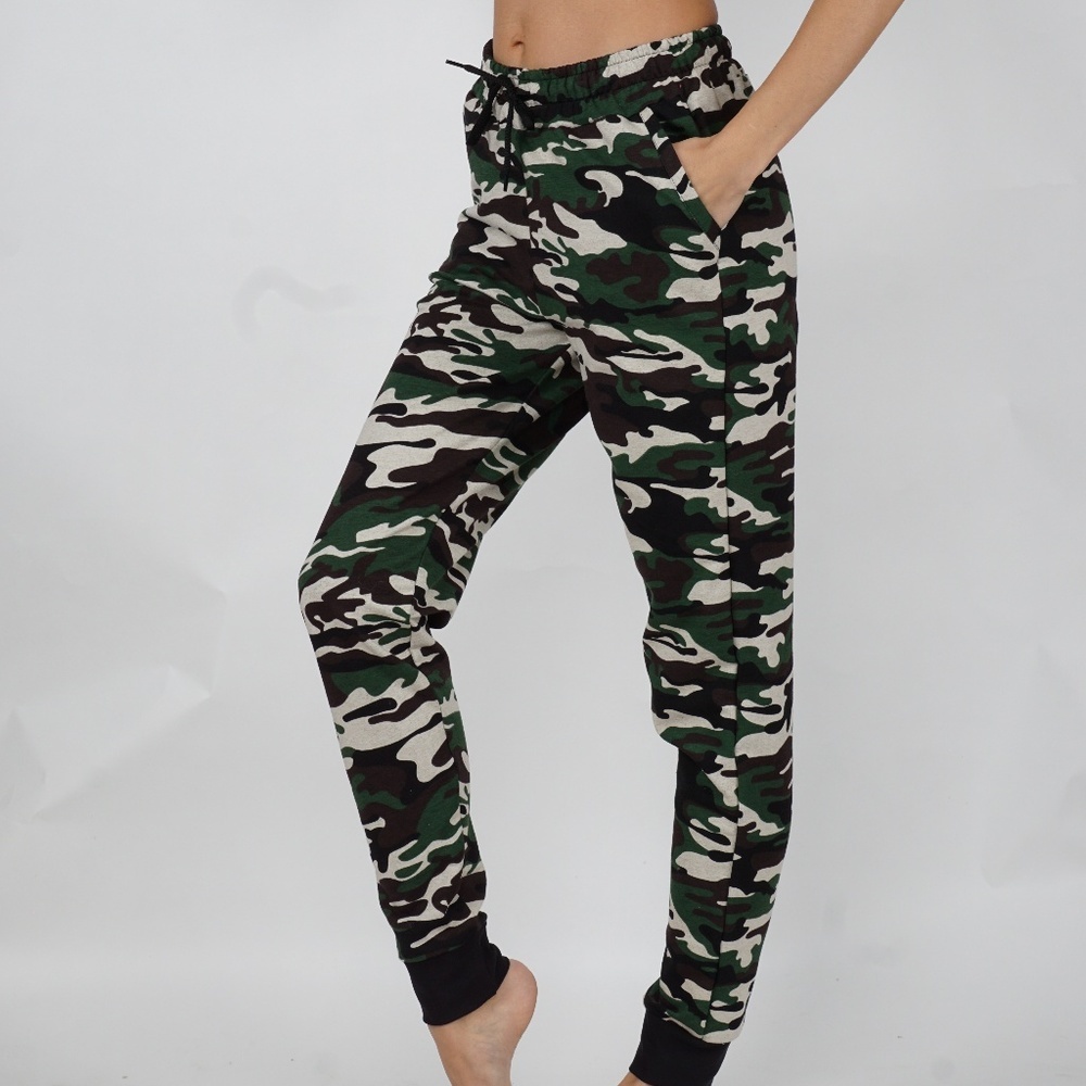Camouflage Drawstring Jogger Sweatpants Pockets